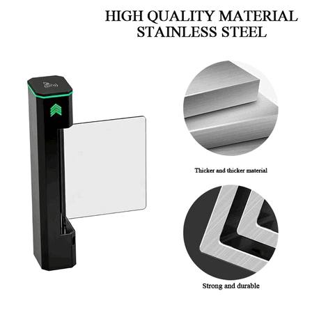 Automatic Swing Barrier Turnstile with Biometric Face Recognition for Gyms - Intelligent Automated Access Control System