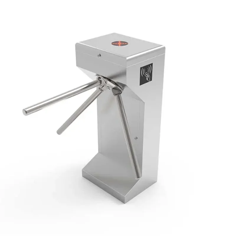 Premium 304 Stainless Steel Flap Barrier Gate - Integrated RFID & Fingerprint Access Control for Modern Corporate Offices