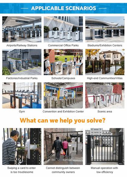 High-Security Swing Gate with Brushless Motor & Anti-Tailgating Sensor – Integrated RFID Access Control System
