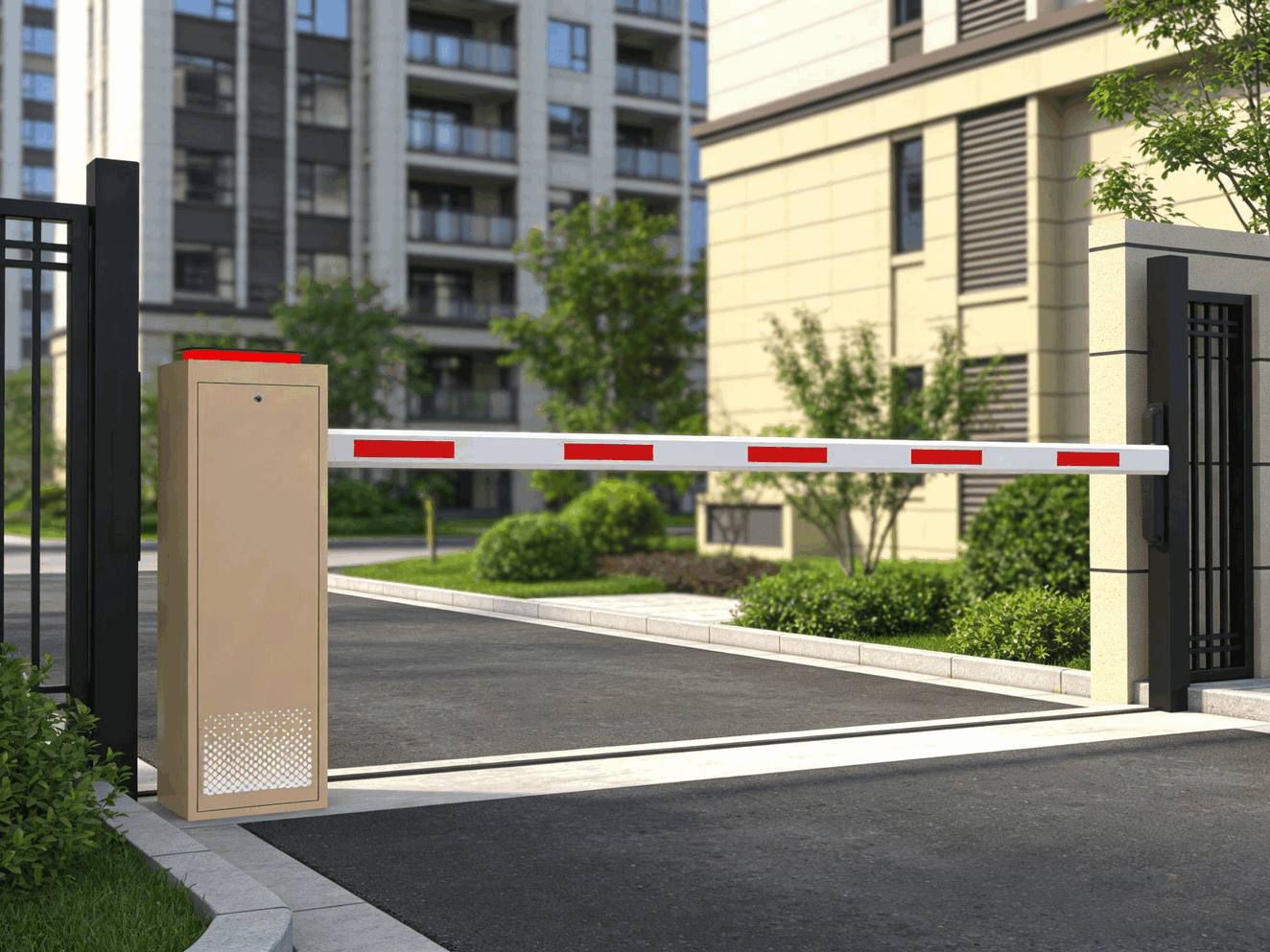 Heavy-Duty All-Metal IC Card Access Boom Barrier – Waterproof Commercial Security Gate for Business Districts