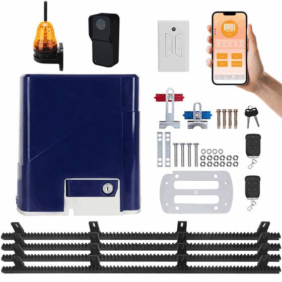 800kg Heavy Duty Electric Sliding Gate Motor - Industrial-Grade Automatic Gate Opener Kit with Remote Control System