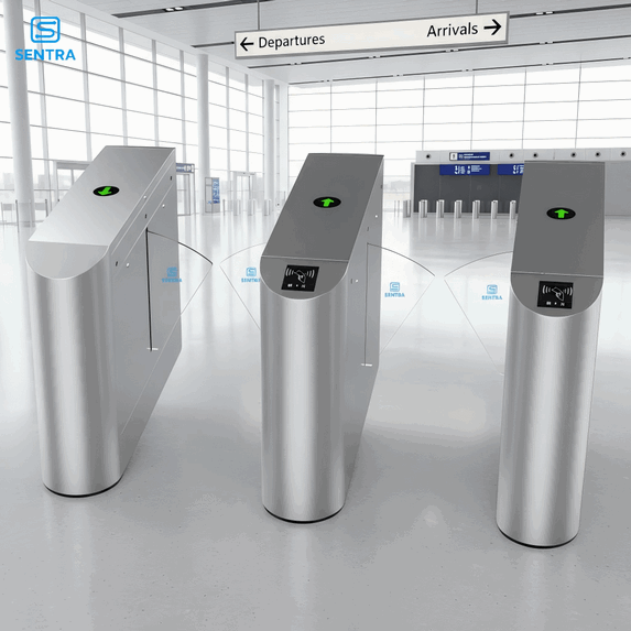 High-Speed Smart Barrier Gate - Integrated Airport Access Control & Automated Ticket Verification System