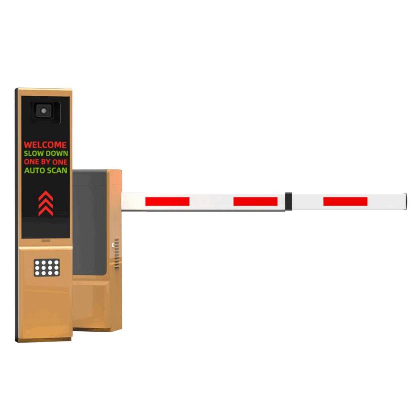 Advertising Integrated Parking Kiosk Boom Barrier Gate for Public Structures - Smart Digital Media Vehicle Access Control System for Philippine Infrastructure