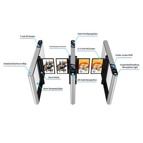 Electronic Smart Swing Turnstile Gate with Integrated Face Recognition & Smart Card Access Control System - High-Security Digital Barrier Solutions Philippines