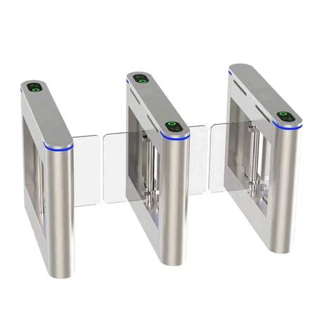 Multi-Factor Authentication High-Speed Speed Gate Turnstile - Secure Pedestrian Passageway for Corporate Corridors