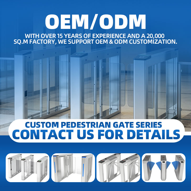 Speedgate Double Turnstile Gate - Industrial Access Control Security Entry System for Factory & Gym Facilities