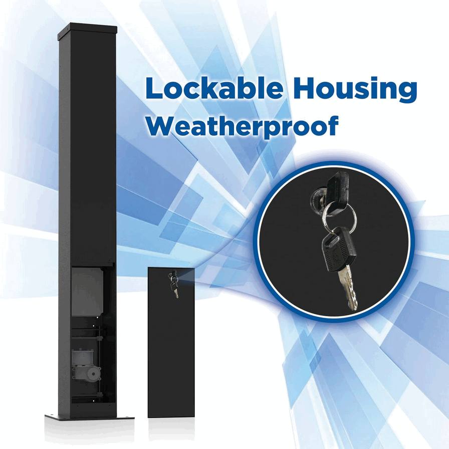 Energy-Efficient In-Post Sliding Gate Motor - Low Wattage Automatic Gate Opener for Sustainable Home & Industrial Security