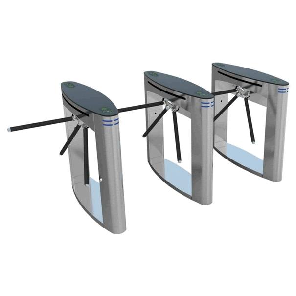Outdoor Automatic Tripod Turnstile Gate - QR Code Scanner & Integrated Access Control for Tourist Attractions