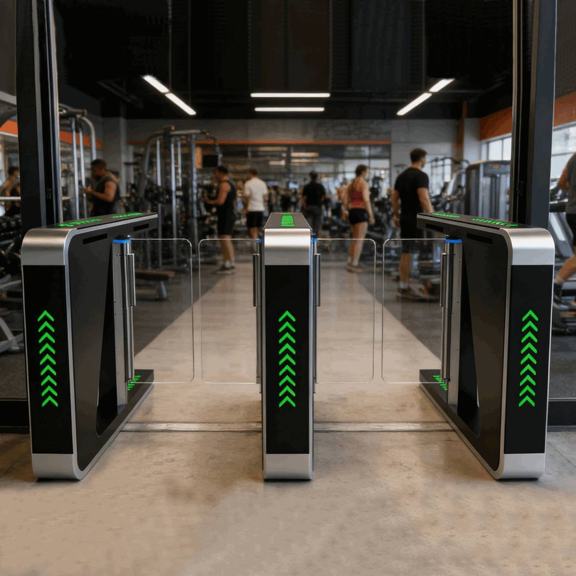 IP55 Waterproof Swing Turnstile Gate - Advanced Face Recognition Camera and RFID Access Control System