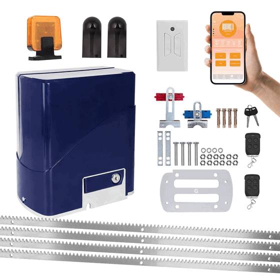 Baroxon 800kg Heavy Duty Sliding Gate Motor - Automatic Electric Gate Opener Kit with Remote Control System for Residential & Commercial Use