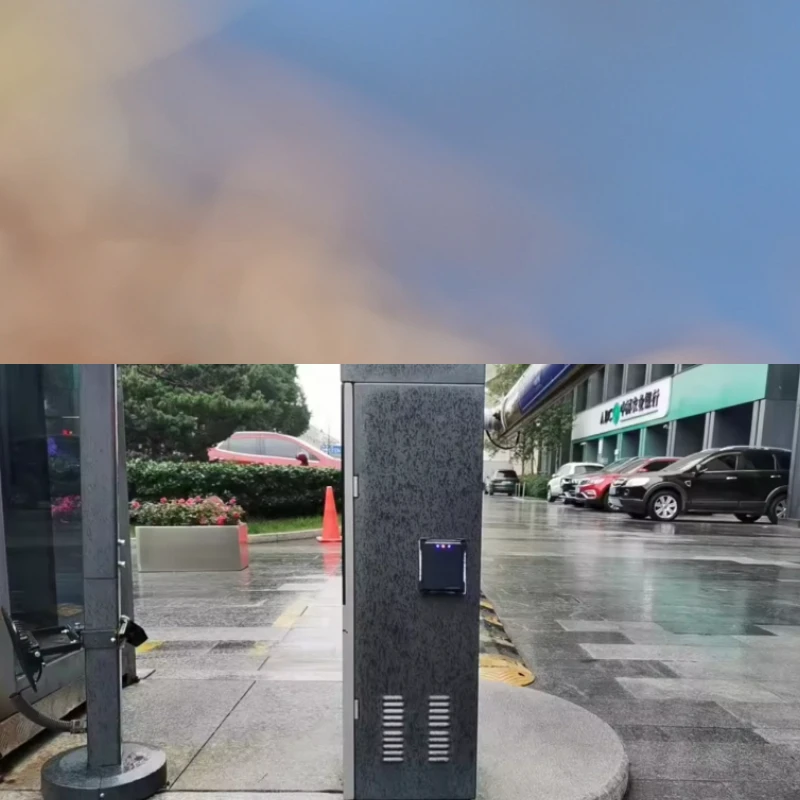 Automatic Wing Turnstile Gate - Motorized Touchless Access Control System with IC Card Reader for Secure Entry